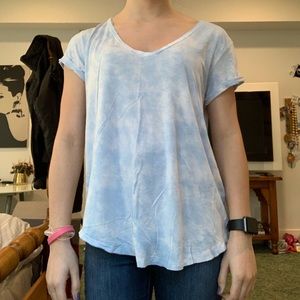 Light blue and white tee shirt